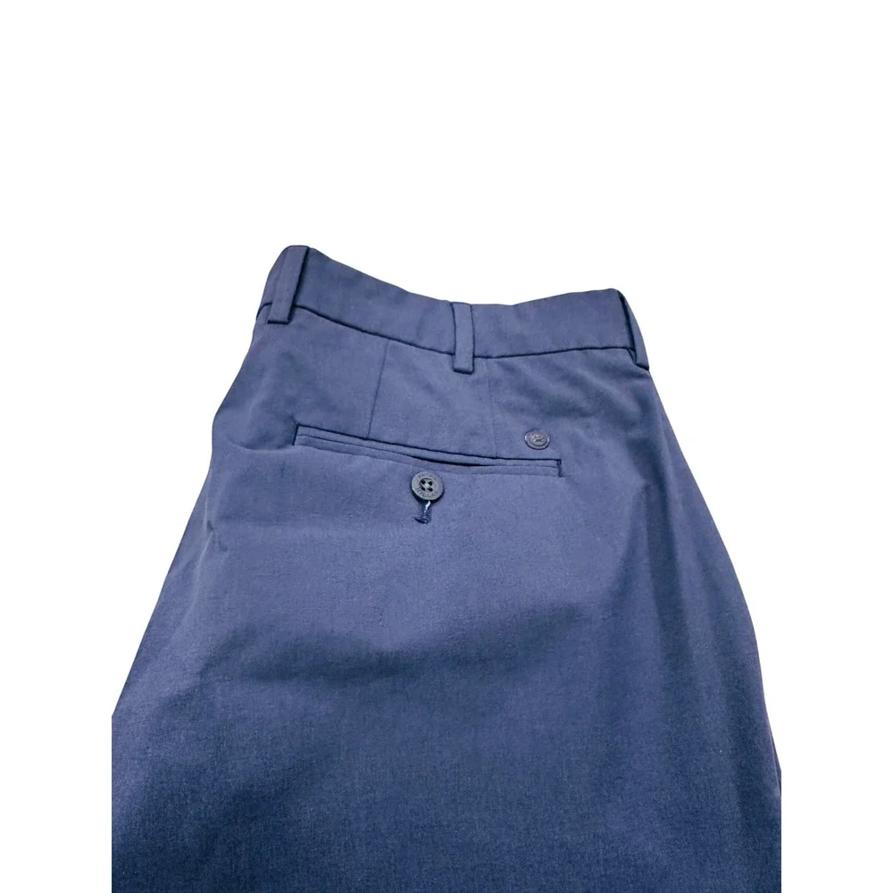 Peter Millar Crown Crafted Mens Size 34x28 Blue Flat Front Dress Pants 34x28